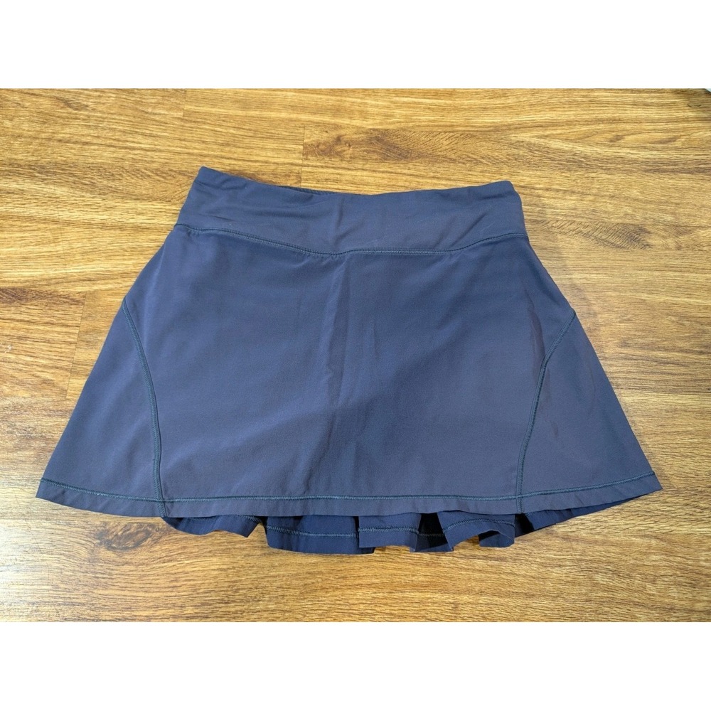 Lululemon Pleated Tennis Skirt Skort Women Size 2 Navy Blue Pockets